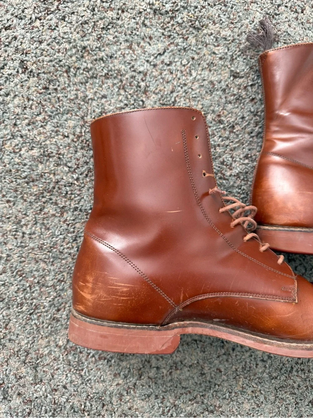 Grenson Lace Up Boots Brown patent Leather Men's US 10